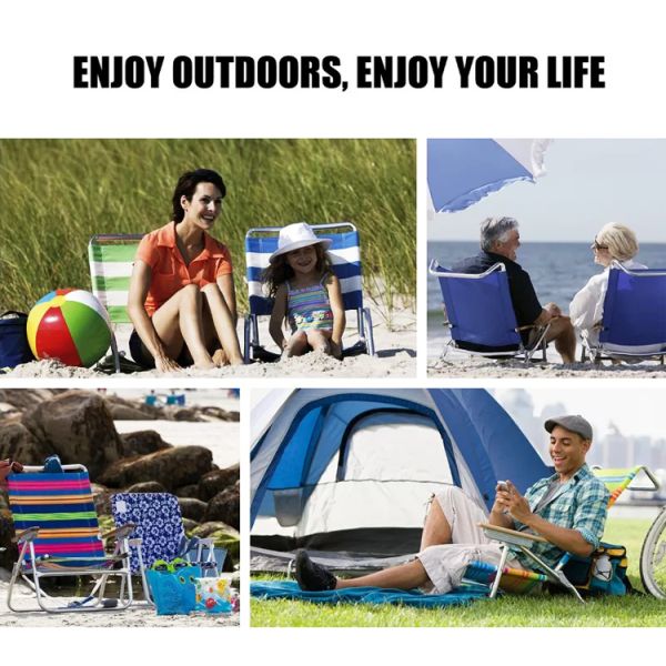 Portable Ultralight Aluminium Backpack Chair for Camping Picnic Fishing Beach Outdoor