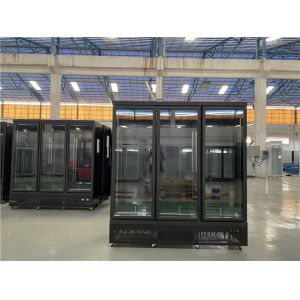 Customized Upright Supermarket Glass Door Beverage Display Cooler Freezer
