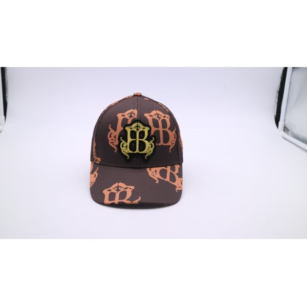 Buy Unconstructed 7 Panels 52cm Printed Baseball Caps With Plastic Closure at wholesale prices