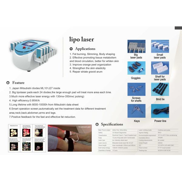 Aesthetic Cellulite Removal Machine V9 Slimming System Laser Lipolysis Lipo Laser 650nm