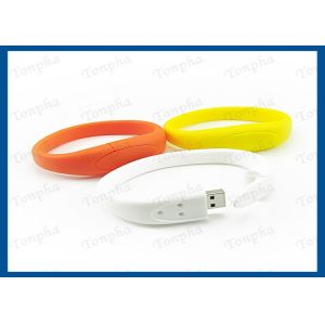 China Stylish Wristband Flash Drive Customized Printed Logo Silicone Material on sale