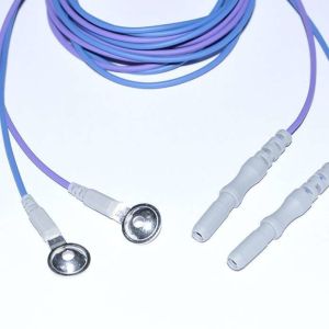 Flexible Soft EEG Electrodes Cable EEG Cable With Gold Plated Copper Cup