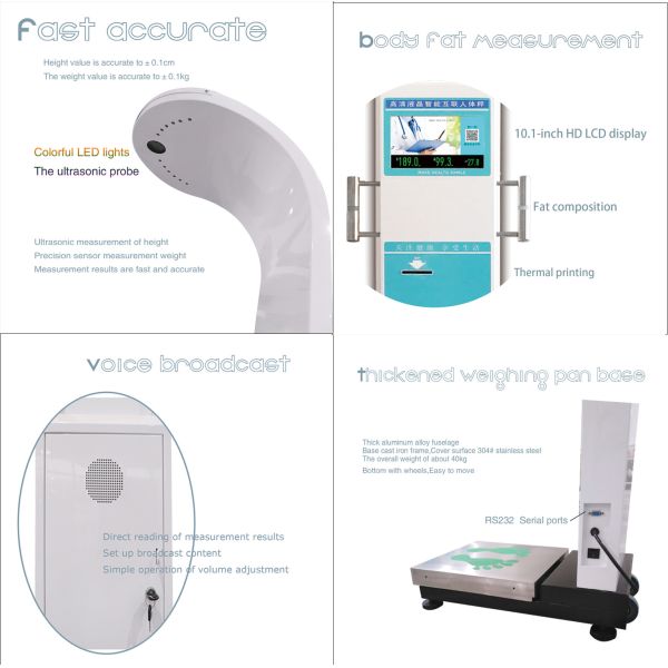 Buy Height And Weight Body Fat Analyzer Scale Coin Operated Digital at wholesale prices