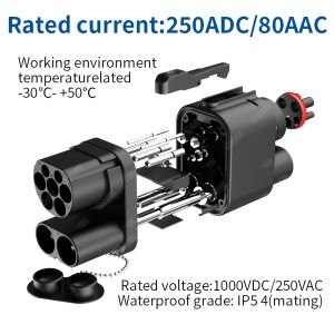 Olink 250A CCS2 to CCS1 Adapter Combo for Electric Vehicle Charging Connector EV