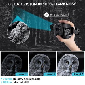 Lightweight Digital Zoom ABS Night Vision Monocular Camera For Hunting