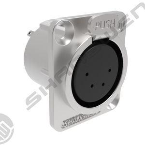 New IP40 Indoor Audio Video Cable Connector XLR 4 Pin Female Socket with Solder