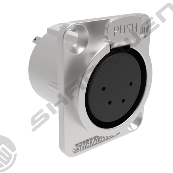 New IP40 Indoor Audio Video Cable Connector XLR 4 Pin Female Socket with Solder