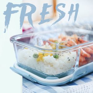 Borosilicate Leakproof 800ml 34oz Glass Food Container