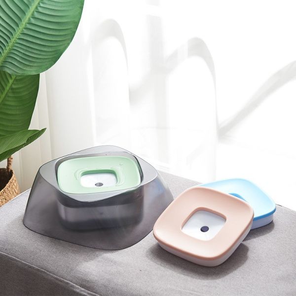 New Creative Pet Bowl Diamond-Shaped Design Plastic Cat Bowl Large Dog Buoyancy Bowl