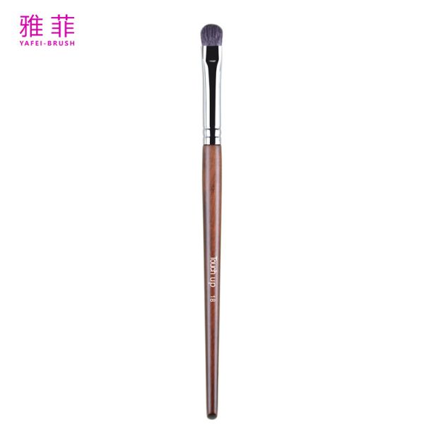 Buy TOUCH UP 18 Custom LOGO Crease Smudge Eyeshadow Eyelash Eyebrow Makeup Brush Wooden Handle at wholesale prices