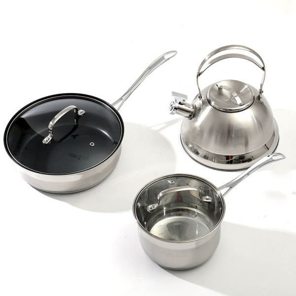 High Quality Restaurants Cookware Set Non Stick Stainless 12pcs Cookware Set Cooking Pot Set
