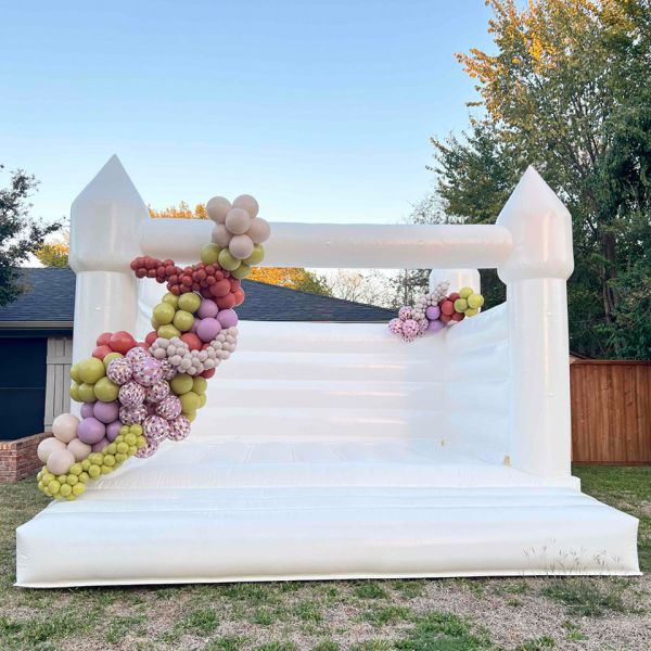 Buy Custom Party Rental Entertainment Jumping Castles White Bubble Bounce House at wholesale prices