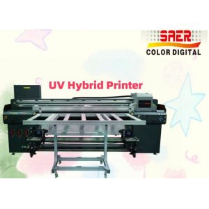 Roll To Roll And Flatbed 2 In 1 UV Hybrid Printer For Ceramic / Glass / Wood UV