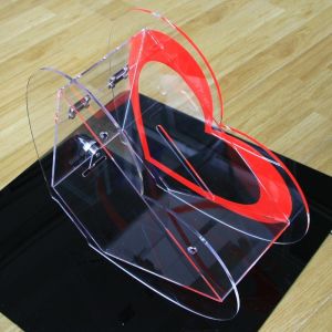 Heart Shape Acrylic Donation Box W/ Lock Clear Charity Plexiglass Donation Box