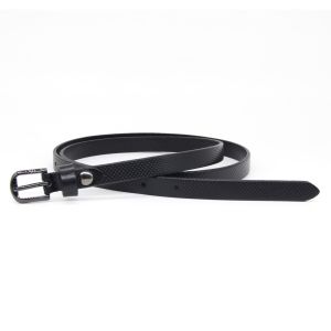 China Black 120cm Women'S Fashion Leather Belts With Embossed Spots on sale