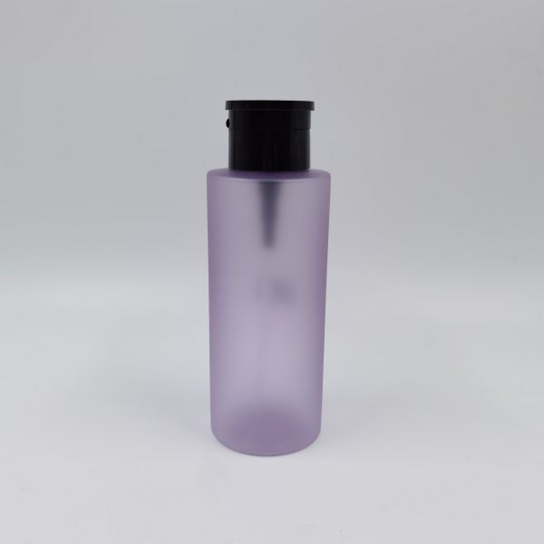 Purple Matte Plastic Cosmetic Bottles 300ml 350ml 400ml Make Up Remover