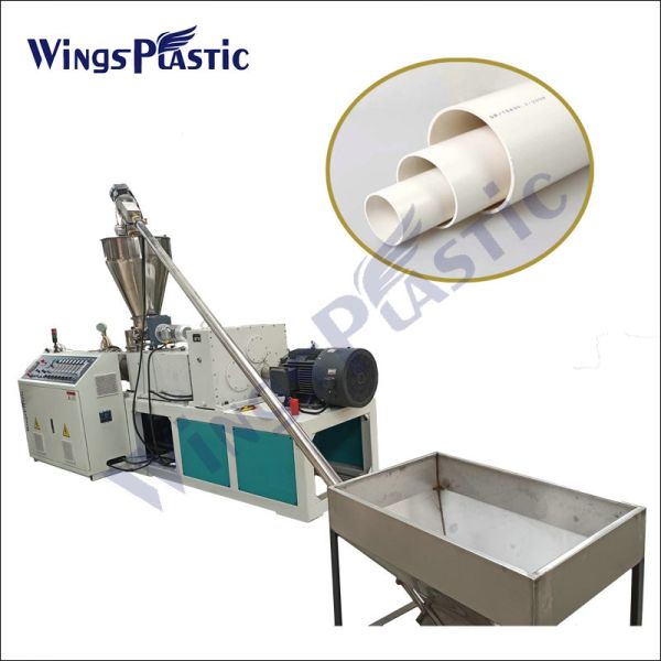 Buy PVC Pipe Conical Twin Screw Extruder / Plastic Pipe Extruder Equipment at wholesale prices