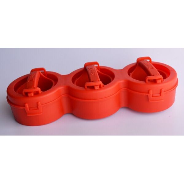 Triple Burger Presses Small Kitchen Tools Mini Red For Three Meat Patties