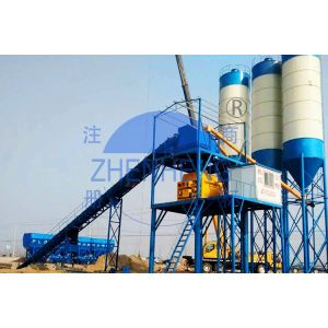 Electric Belt Type HZS60 Concrete Batching Plant Concrete Batching Machine