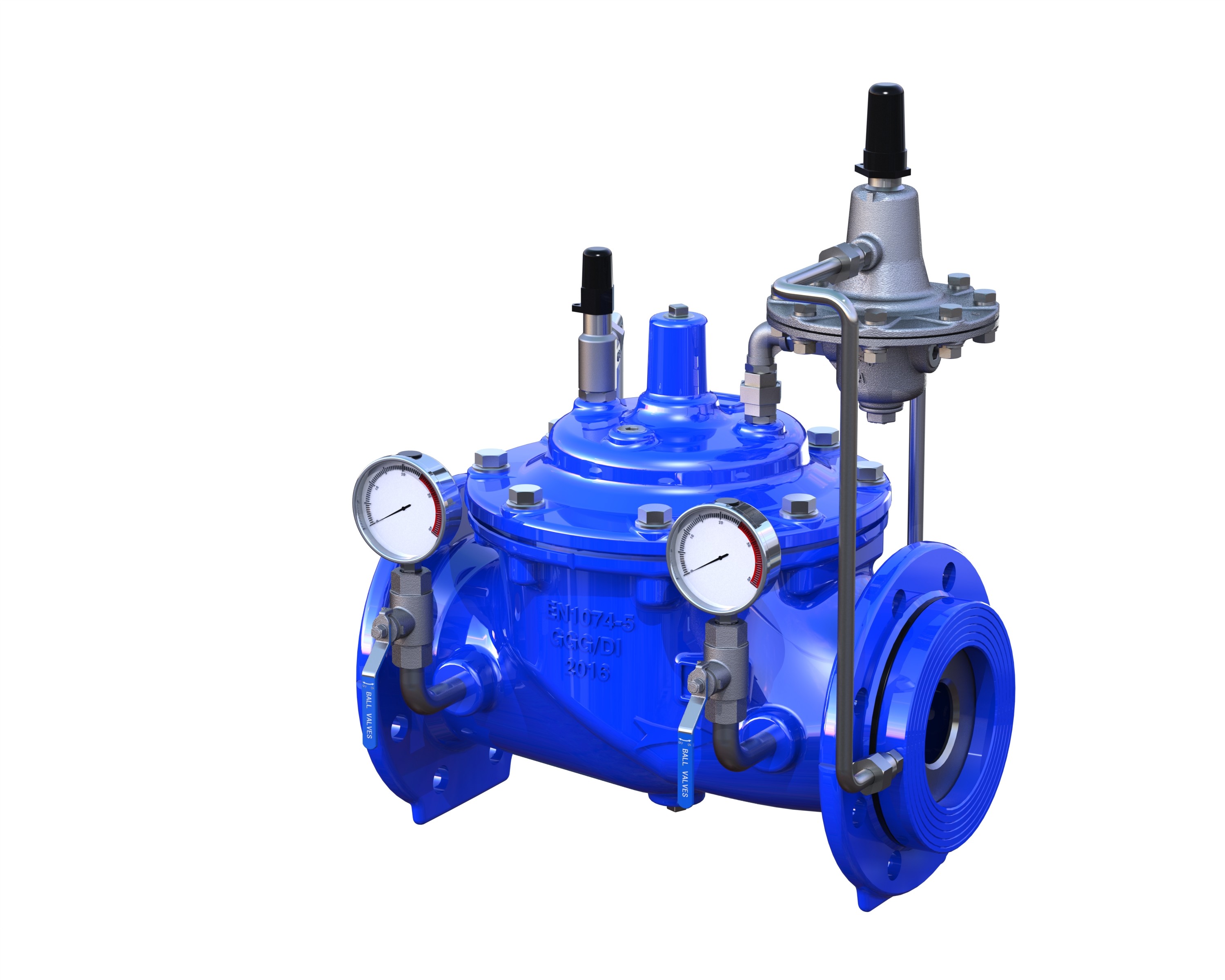 Quality Ductile Iron Flow control valve Nylon Reinforcement Stainless Steel Pilot for sale