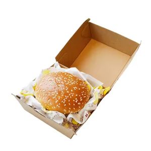 Eco-Friendly Customized Burger Box Recyclable Corrugated Leather for Nuts