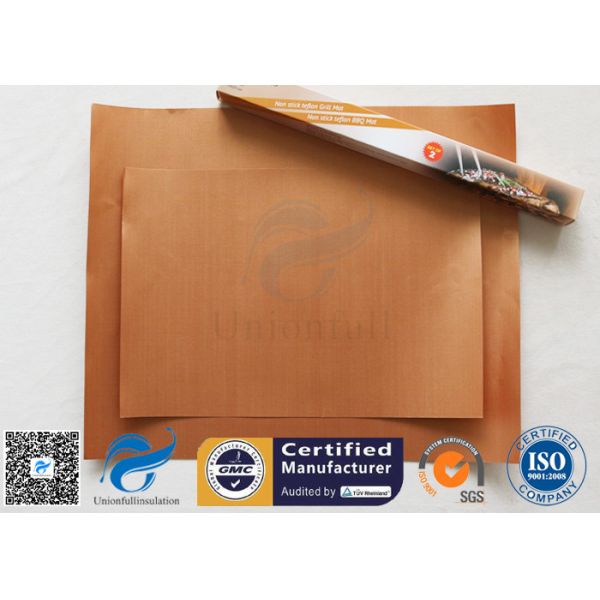 Non Stick Silicone Baking Mat PTFE BBQ Grill Mat Copper 0.2MM Heat Resistant 260℃