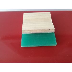Yellow Screen Printing Squeegee Blades Wooden Handle 75A 40cm Length