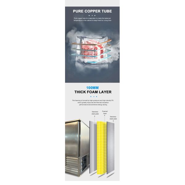 220V Quick Freezer Machine Practical Commercial Blast Freezer For Meat Fish Vegetables