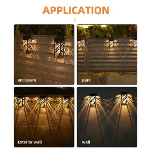 Constant Bright Solar Powered Garden Wall Lights With 2 Mode RGB For Fence