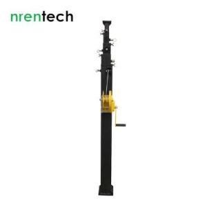 10m galvanized manual crank telescopic mast-steel telescopic mast-manual