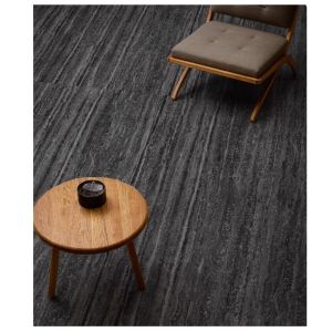 Quality Black Travertine 600 x 1200 Porcelain Marble Floor Tiles for Interior Exterior Spaces for sale