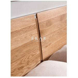 Modern Simple Solid Oak Wood Bed Designer Furniture