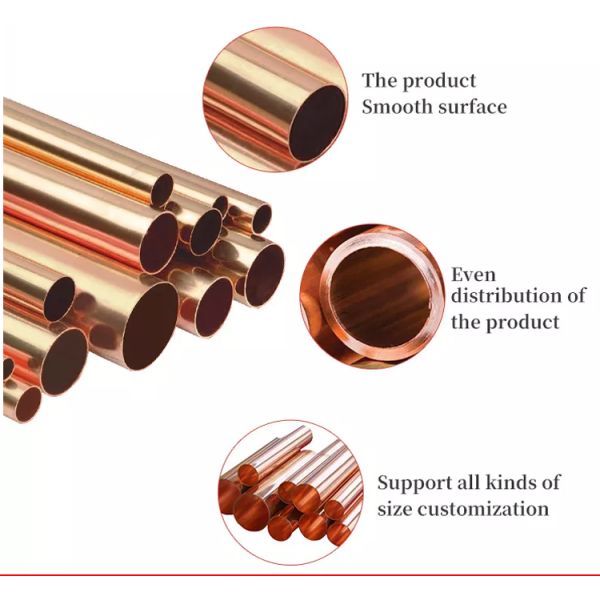T2 C1220 C1100 C12000 99.9% Pure Copper Metal Round Tube