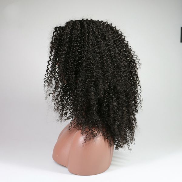 Indian Kinky Curly Human Hair Lace Front Wigs For Black Women No Shedding