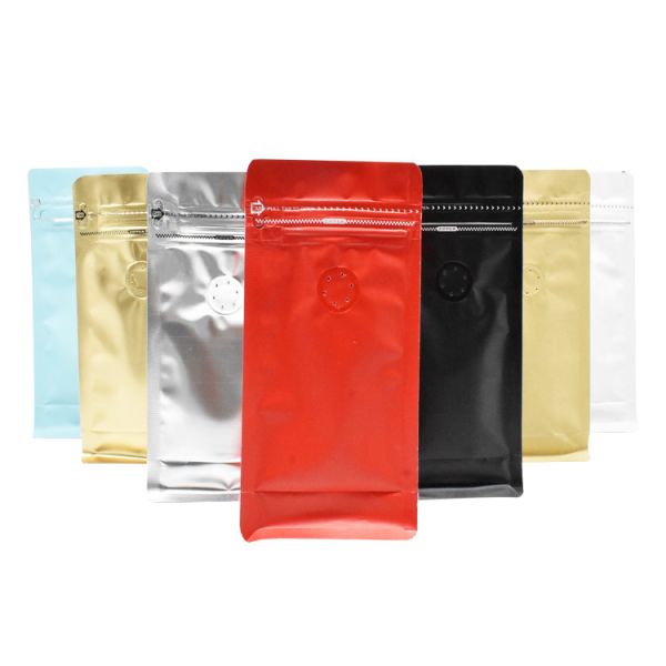 Buy Flat Bottom Red 250g Stand Up Zipper Bag at wholesale prices
