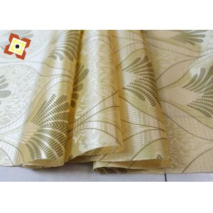 Wrinkle Resistant Mattress Quilting Fabric Knitted Bedding Brushed Huayao Gold