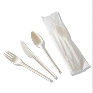 Eco-Friendly PLA Tableware Disposable Customized Logo CPLA Biodegradable Cutlery