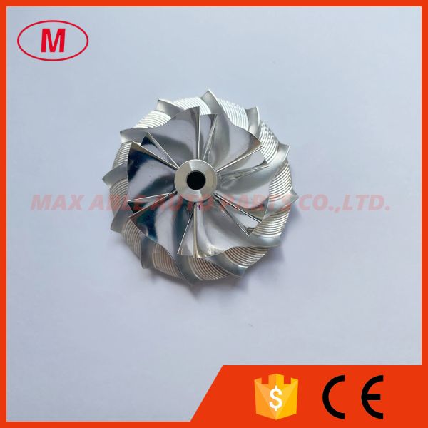 GT1249 34.66/49.00mm 6+6 blades high performance bore 4.08mm turbocharger milling/aluminum 2618/billet compressor wheel