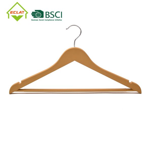 Buy Thick Heavy Duty Plastic Hangers 44.5x23cm Wood Like at wholesale prices