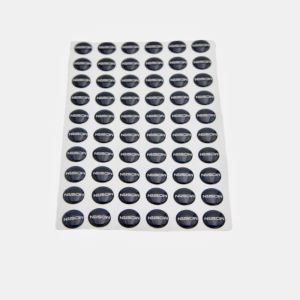 Round Epoxy Sticker Printing Vinyl Label Domed Packing Label Clear