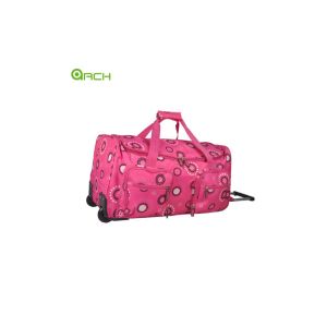China Printing Material Wheeled Duffel Rolling Luggage Bag on sale