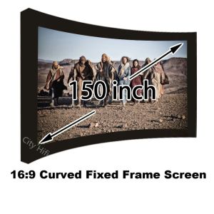 Popular Design Home Cinema Projection Screen 150 Inch DIY Curved Frame Projector