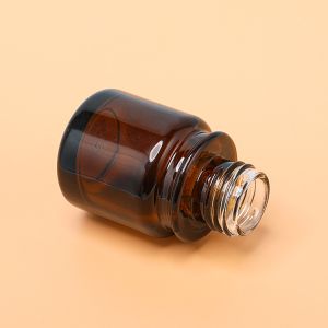Amber 30ml Liquid Foundation Bottles Cylinder Glass Dropper Bottle
