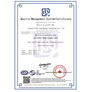 Tianjin Liwei New Energy Technology Co., Ltd. Certifications
