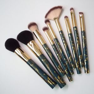 9PCS Luxury Makeup Brush Kit Plastic Handle Face Foundation