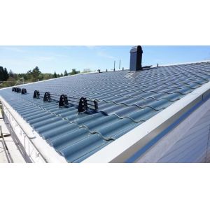 50W BIPV Curved Roof Shingles Mono Integrated Solar Panel Tiles