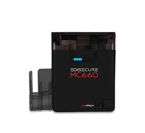 600 dpi Matica EDIsecure MC660 Retransfer Dual Sided NFC Business Smart RFID Card Printer