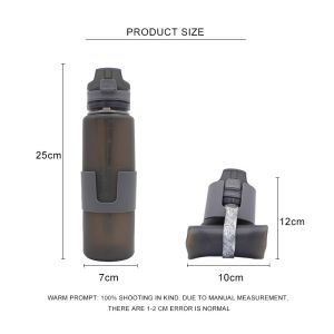 650ML Lightweight Collapsible Silicone Water Bottle