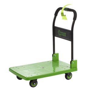 One Hand Folding SILENT Foldable Cart Trolley 180kg Polypropylene Deck