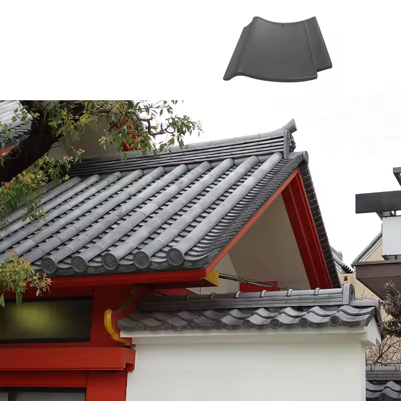 Matt And Unglazed Traditional Japanese Roof Tiles For Natural Look